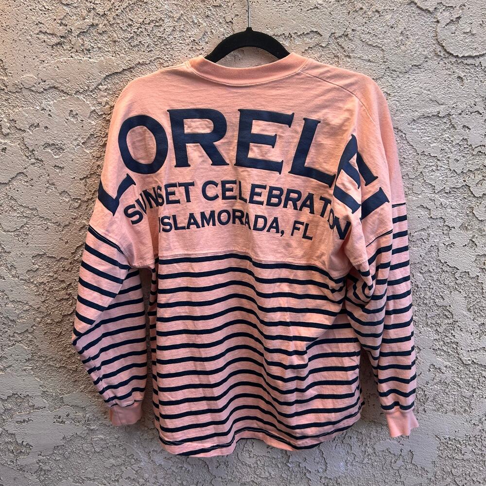 Spirit Jersey Sunset Celebration Islamorada Florida Striped Long Sleeve Shirt S